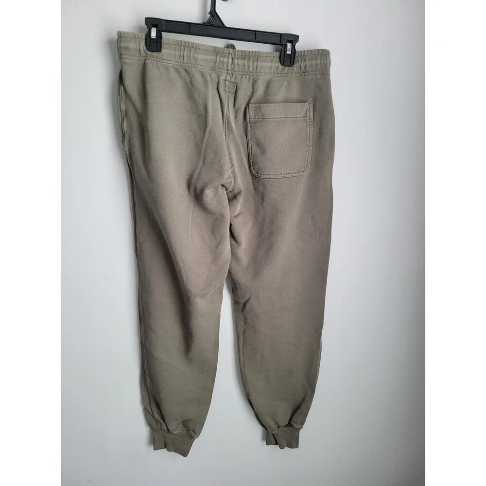 J Crew Joggers Mens Medium Green French Terry Tapered Leg Casual Drawstring